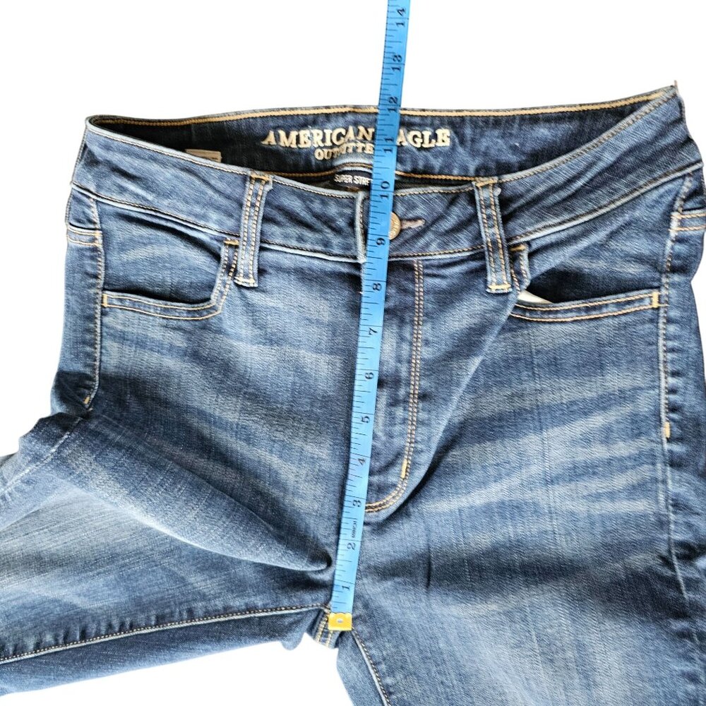 American Eagle Women's Super Hi Rise Jegging jeans medium blue size 4R - Picture 6 of 7